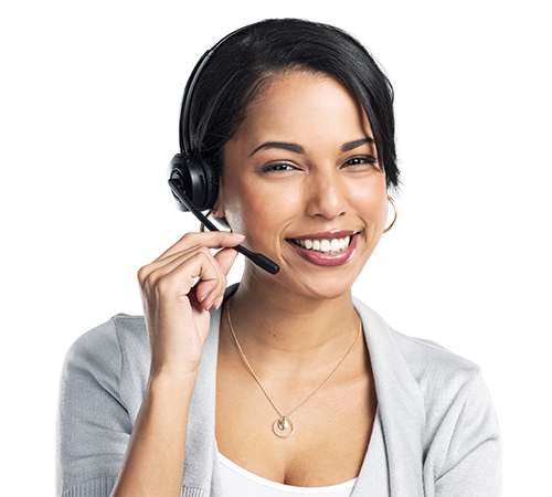 a woman wearing a headset
