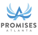 a logo with blue wings