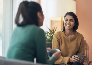 a woman meets with her therapist during fentanyl addiction treatment