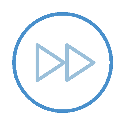 a blue and white arrows in a circle