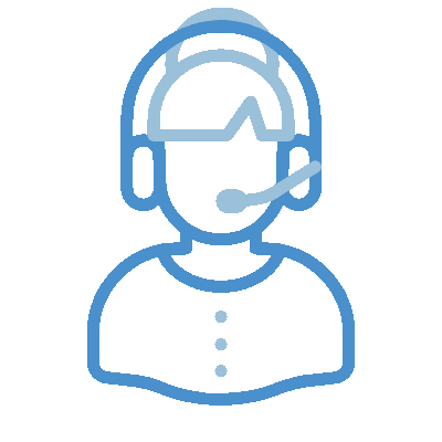 a person with headset and microphone
